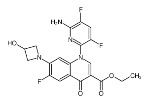 1-(6-氨基-3，5-二氟吡啶-2-基)-6-氟-7-(3-羟基氮杂环丁烷-1-基)-4-氧代-1，4-二氢喹啉-3-羧酸乙酯