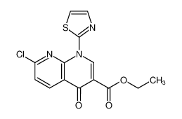 7-氯-4-氧代-1-(噻唑-2-基)-1，4-二氢-1，8-二氮杂萘-3-羧酸乙酯
