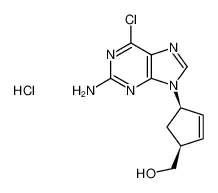 (1S–4R)-4-(2-氨基-6-氯-9H-嘌呤-9-基)-2-环戊烯-1-甲醇盐酸盐