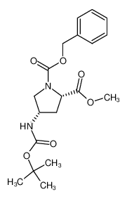 (2S，4S)-1-苄基 2-甲基 4-((叔丁氧基羰基)氨基)吡咯烷-1，2-二羧酸酯