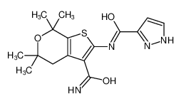 N-(3-氨基甲酰-5,5,7,7-四甲基-5,7-二氢-4H-噻吩并[2,3-c]吡喃-2-基)-1H-吡唑-3-甲酰胺