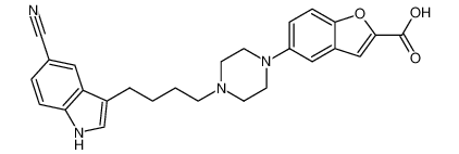 5-(4-(4-(5-氰基-1H-吲哚-3-基)丁基)哌嗪-1-基)苯并呋喃-2-羧酸