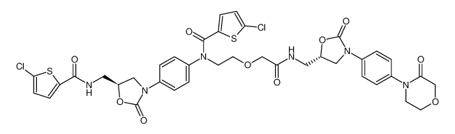 5-氯-N-(4-((S)-5-((5-氯噻吩-2-甲酰胺基)甲基)-2-氧代恶唑烷-3-基)苯基)-N-(2-(2-氧代-2-((((S)-2-氧代-3-(4-(3-氧代吗啉)苯基)恶唑烷-5-基)甲基)氨基)乙氧基)乙基)噻吩-2-甲酰胺