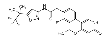 2-(4-(4-乙氧基-6-氧代-1,6-二氢吡啶-3-基)-2-氟苯基)-N-(5-(1,1,1-三氟-2-甲基丙-2-基)异恶唑-3-基)乙酰胺