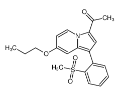 1-(1-(2-(甲磺酰)苯基)-7-丙氧基吲哚嗪-3-基)乙酮