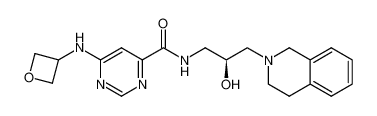 N-((2S)-3-(3,4-二氢-2(1H)-异喹啉基)-2-羟基丙基)-6-(3-氧杂环丁基氨基)-4-嘧啶甲酰胺