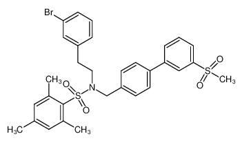 N-[2-(3-溴苯基)乙基]-2,4,6-三甲基-N-[[3'-(甲基磺酰基)[1,1'-联苯]-4-基]甲基]苯磺酰胺